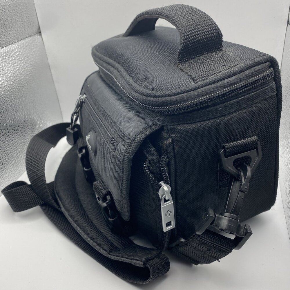 Samsonite Camera Bag Padded Small DSLR Point n Shoot Pockets Strap Black - Picture 5 of 10